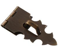 The Hillman Group The Hillman Group 852400 5/8 x 1 - 7/20,3 cm Solid Brass decorative mini Hasp - Antique Brass Finish 1-pack