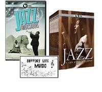 THE HISTORY OF JAZZ - 11 DVDs (Jazz Ambassadors + Ken Burns: Jazz) Plus Bonus Support Live Music Sticker