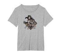 The Hobbit Bofur Maglietta, Donna Plus-Size, Grigio Melange, 3X