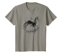 The Hobbit Great Eagle Sketch Maglietta, Bambini, Ardesia, 8 Anni