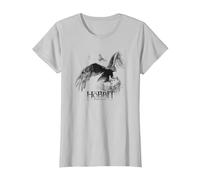 The Hobbit Great Eagle Sketch Maglietta, Donna, Argento, 3XL