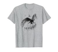 The Hobbit Great Eagle Sketch Maglietta, Uomo, Grigio Melange, L