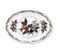 The Holly & Ivy Piatto da Portata Ovale, Ceramica, Multi-Colour, 23.3 x 32.299999999999997 x 2.1 cm