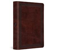 The Holy Bible: English Standard Version, Large Print Compact Bible, Trutone, Mahogany, Border Design