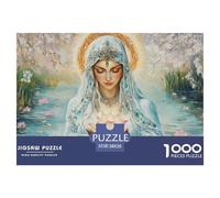 The Holy Mother of The Water-lotus Flower Puzzle in Legno Impermeabile Puzzle Da 1000 Pezzi Per Adulti Divertenti Puzzle Per Adulti Giochi Di Puzzle Impegnativi