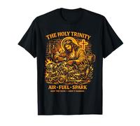 The Holy Trinity Air Fuel Spark Mechanic Divertente Meccanico d'auto Maglietta