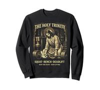 The Holy Trinity Squat Bench Deadlift Jesus Lifter Felpa