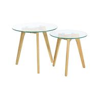 THE HOME DECO FACTORY, HD3207, Tavolino, Trasparente, 50 x 50 x 43.50 cm