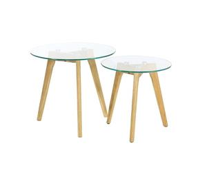 THE HOME DECO FACTORY, HD3207, Tavolino, Trasparente, 50 x 50 x 43.50 cm