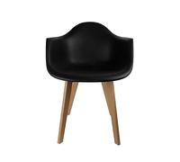 The Home Deco Factory Poltrona Scandinava, 62.8 cm x 59.8 cm x 85.3 cm, Nera