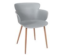 THE HOME DECO FACTORY - Set di 2 poltrone Lorens, 60 x 54 x 82 cm, colore: Grigio