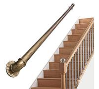 The Home Decor - Parapetto per scale, in ottone anticato, 500 cm, per interni ed esterni, stile vintage, elegante decorazione per la casa
