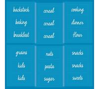 The Home Edit by iDesign 18 pezzi di etichette trasparenti prestampate con caratteri scritti a mano per dispensa e cucina