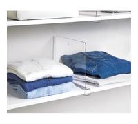 The Home Edit by iDesign 30,5 cm per 22,9 cm Divisorio per scaffali in plastica riciclata trasparente per l'organizzazione e la separazione degli armadi.