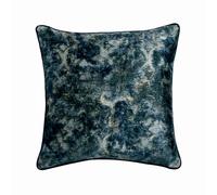 The HomeCentric Decorativo Blu, 40 x 40 cm Velluto stampato Fodere per cuscini, Stampato, Astratto Moderno - Deeper Blue