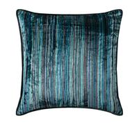The HomeCentric Decorativo Blu, Set di 2, 60x60 cm Velluto Cuscini per divani, A strisce, A strisce Moderno - Electric Stripes