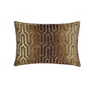 The HomeCentric Decorativo Marrone Fodera per cuscino lombare, 30 x 45 cm Velluto Cuscino, Fodera per cuscino con Perline e Ombre, Geometrico Cuscino, Moderno - Closet Factor