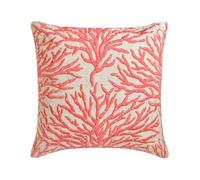The HomeCentric Decorativo Pesca Fodere per cuscini, Set di 2, 45x45 cm Biancheria Cuscino Ricamo corallo, perla, spiaggia e mare a tema, Fodera per cuscino con, Floreale Cuscino, Moderno - Coraline