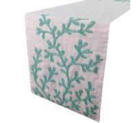 The HomeCentric Runner da tavola Decorativo Avorio, 40 x 270 cm Runner da tavola Decorativo, Silk Runner da tavola Decorativo - Beach Coral