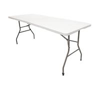 The Homeweeks Tavolo pieghevole Solid 152 cm portatile Normativa Uso pubblico Interno/Esterno (EN 581-1/3) Piano Resina HDPE 3,5 cm Capacità 6 persone e carico 150 kg. Multiuso.