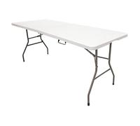 The Homeweeks Tavolo pieghevole Solid 240 cm portatile standard Uso pubblico interno/esterno (EN 581-1/3) Piano resina HDPE 4 cm Capacità 8/10 persone e carico 150 kg. Multiuso