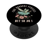 The Horrors Persist But So Do I Humor Funny Frog Costume PopSockets PopGrip Intercambiabile