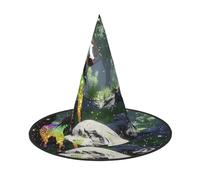 The Horse in Fairy Tales Cappelli da strega di Halloween Fasce per capelli da strega Cappello da mago Accessori per costume Cosplay per feste in maschera pieghevoli 2 pezzi