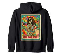 The Hot Mess Retro Scheletro Scacchi Humor Art Felpa con Cappuccio