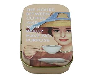 The Hours Between Coffee And Wine Really Have No Purpose Keepsake/Pill Tin by Half Moon Bay