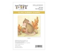 The House-Mouse Tree-mendous Christmas Collection - Set di timbri adesivi in gomma con scritta "Hats Off to You!", rosso