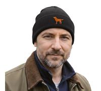 The House Of Dog: Fox Red Labrador Retriever Owner Gift Classic Cuffed Unisex Beanie Berretto da sci con design ricamato, Nero , Etichettalia unica