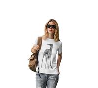 The House Of Dog T-shirt in cotone biologico stampato con levriero, levriero, whippet, proprietario di Lurcher., bianco, L