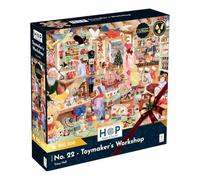The House of Puzzles | N. 22 Toymaker's Workshop | Puzzle grande da 500 pezzi | Pezzi a tema natalizio | Arte di Tracy Hall | Tavola certificata FSC di alta qualità