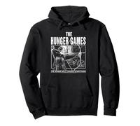 The Hunger Games Black and White Katniss Action Movie Felpa con Cappuccio