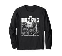 The Hunger Games Black and White Katniss Action Movie Maglia a Manica
