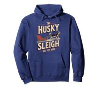 The Husky Sleigh Co Classic Siberian Huskies - Vintage Felpa con Cappuccio
