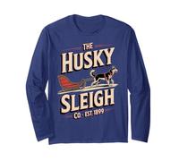 The Husky Sleigh Co Classic Siberian Huskies - Vintage Maglia a Manica