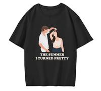 The I Turned Pretty T Shirt Belly And Jeremiah Shirts 2022 100 Cotton Harajuku Print Short Sleeve Couples Camiseta Black L Black S
