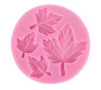 The Ice Cube Tray - Stampo in silicone a forma di 4 diverse foglie di acero rosa
