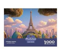 The Iconic Eiffel Tower 1000 Pcs Cartoncino Premium Puzzle Cloud-top Fairy Cottage Immagini Vibranti Gioco Creativo Puzzle Decorazioni Per La Casa 70x50cm/1000pcs