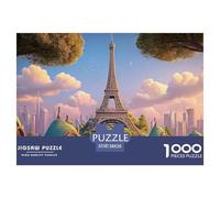 The Iconic Eiffel Tower 1000 Pezzi Cartone Robusto Puzzle Cloud-top Fairy Cottage Antistress Gioco Creativo Puzzle Per Bambini 38x26cm/1000pcs