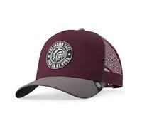 The Indian Face®-Cappello Uomo con Visiera - Cappellino Stile Camionista - Berretto Uomo e Donna Baseball (Modello Born To Be Free) (IT, Testo, Taglia Unica, Red/Grey)