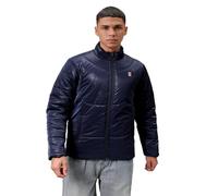 The Indian Garage Co Uomini Poliestere Lunghezza Standard Slim Fit Solido Puffer Giacche, Blu elettrico, XL