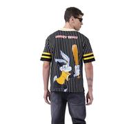 The Indian Garage Co Warner Bros. Collection - Maglietta da uomo con scollo a V e maniche squadrate, stampa Looney Tunes, nero, 52