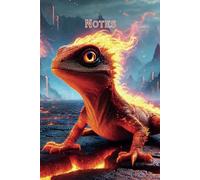 The Infernal Flame Lizard | Ultra-HD Fantasy Landscape Notebook | 4K Resolution Volcanic Fire Creature | Great gift idea for writers: Don’t settle for ... your ideas with this fiery masterpiece!