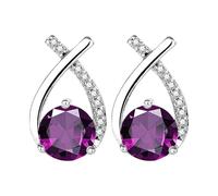 The Inlaid Fishtail Zircon Earrings Shine Brightly Perfectly Showing The Elegant Temperament and Personality. Orecchini in argento 925, Taglia unica, lega di zinco, Nessuna pietra preziosa