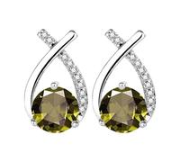 The Inlaid Fishtail Zircon Earrings Shine Brightly Perfectly Showing The Elegant Temperament and Personality. Orecchini in argento 925, Taglia unica, lega di zinco, Nessuna pietra preziosa