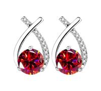 The Inlaid Fishtail Zircon Earrings Shine Brightly Perfectly Showing The Elegant Temperament and Personality. Orecchini in argento 925, Taglia unica, lega di zinco, Nessuna pietra preziosa