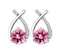 The Inlaid Fishtail Zircon Earrings Shine Brightly Perfectly Showing The Elegant Temperament and Personality. Orecchini in argento 925, Taglia unica, lega di zinco, Nessuna pietra preziosa