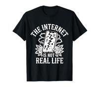 The Internet Is Not Real Life Sarcasmo Online Digitale - Maglietta